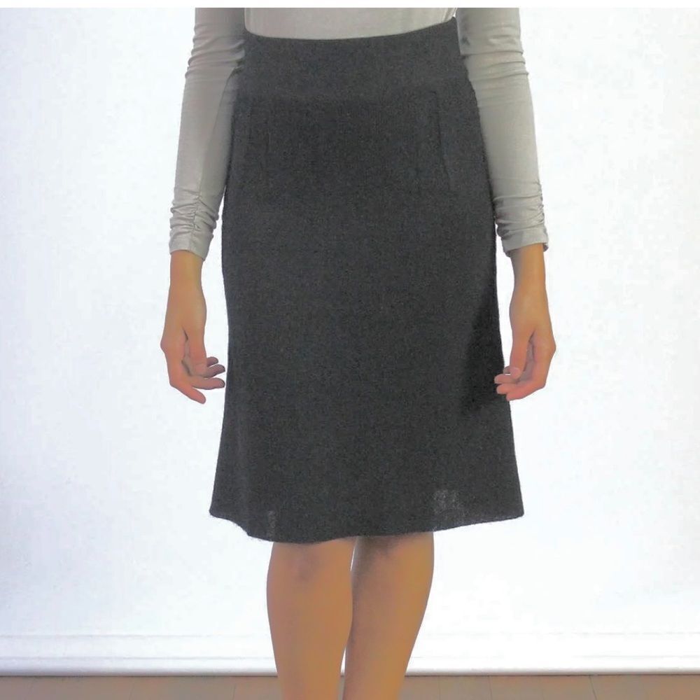 Beyond threads banded alpaca knit pencil skirt